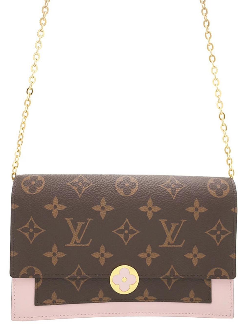 Louis Vuitton Monogram Bag Wallet Top Bag Canvas Brown